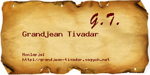 Grandjean Tivadar névjegykártya