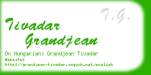 tivadar grandjean business card